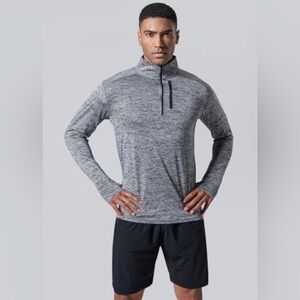LIBERTY PRO Men's Grey Pullover Quarter Zip‎ NEW Jacket Shirt Long Sleeve Small